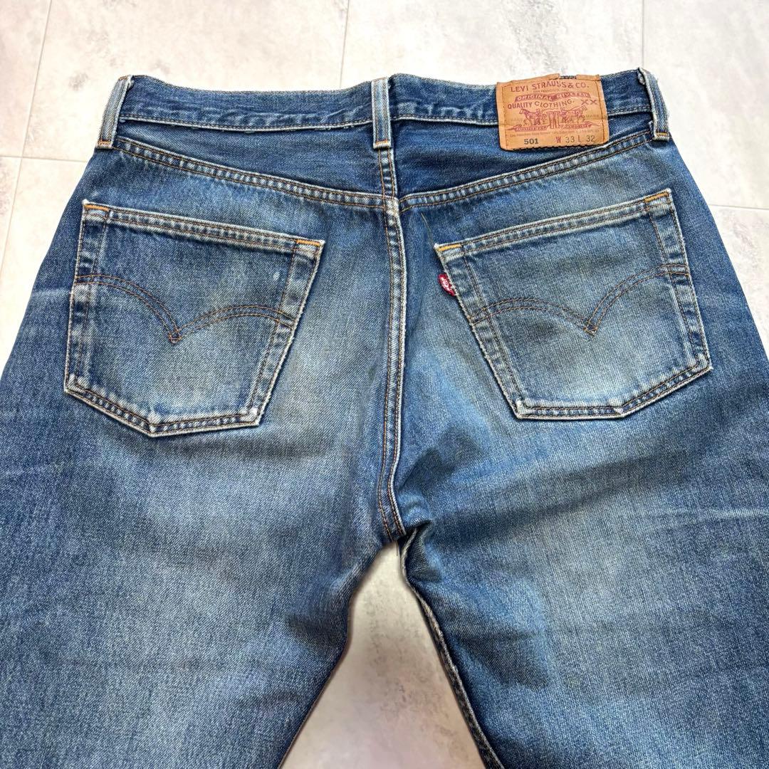 【USA製】リーバイス501 00年 W33 鬼ヒゲ ハチノス デニムパンツ