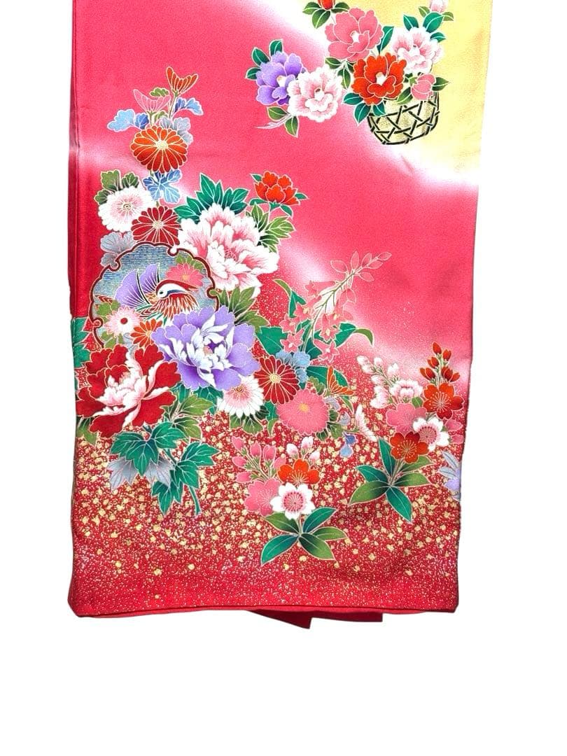 七五三　３～５歳向け　ほぼフルセット　着物、帯等小物セット　正絹