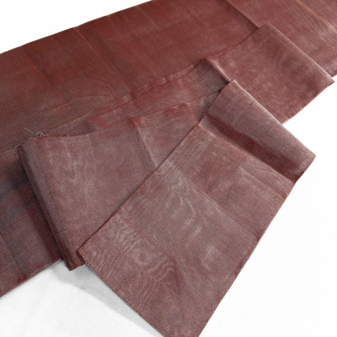 名古屋帯　アンティーク　刺繍　エンジェルフィッシュ　水草　夏用　紗　042a p