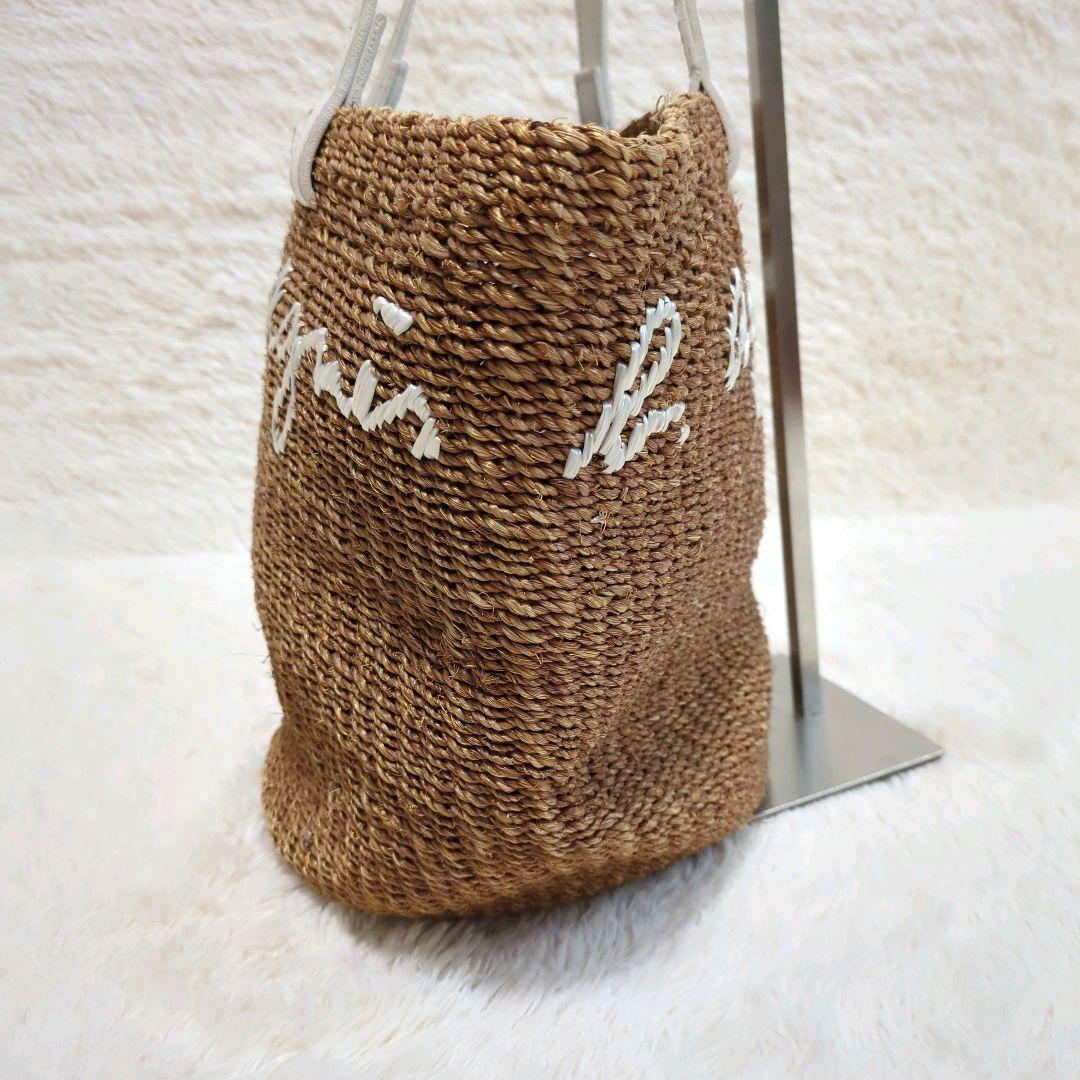 agne's b. アニエスベーボヤージュ　カゴバッグ トートバッグ　ロゴ刺繍