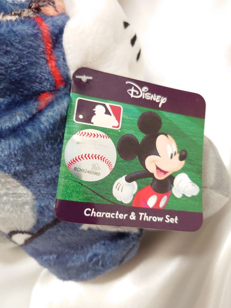 【希少品】 ミッキーマウス ぬいぐるみ ブランケットセット ドジャース タグ付