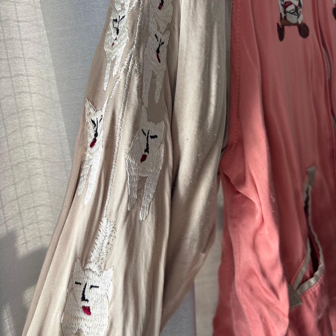 HOUSTON スカジャン　リバーシブル　腕犬ぞり　アラスカ