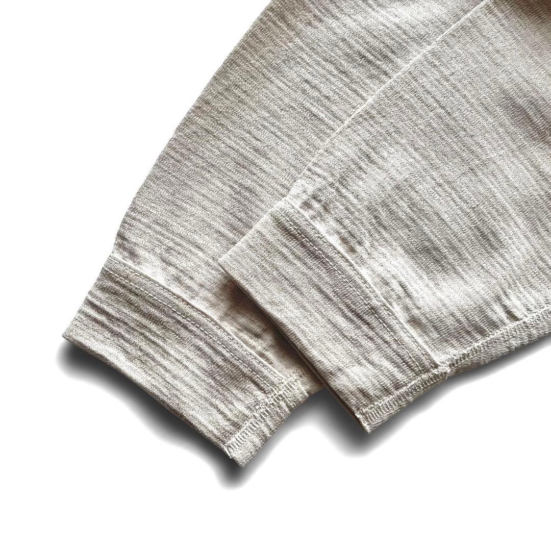 【極美品】45R/でこぼこギマニットソーの908カーディガン/ベージュ