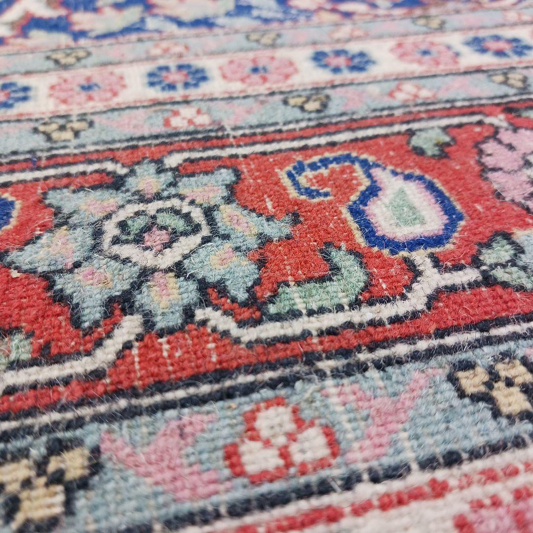 Y2742 トルコ絨毯 ヘレケ ウール×コットン 手織り 154×91㎝