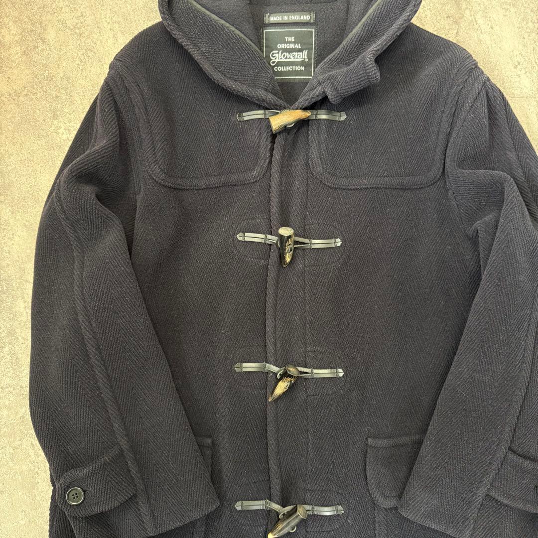 90s グローバーオール キングストン ヘリンボーン ダッフルコート ネイビー