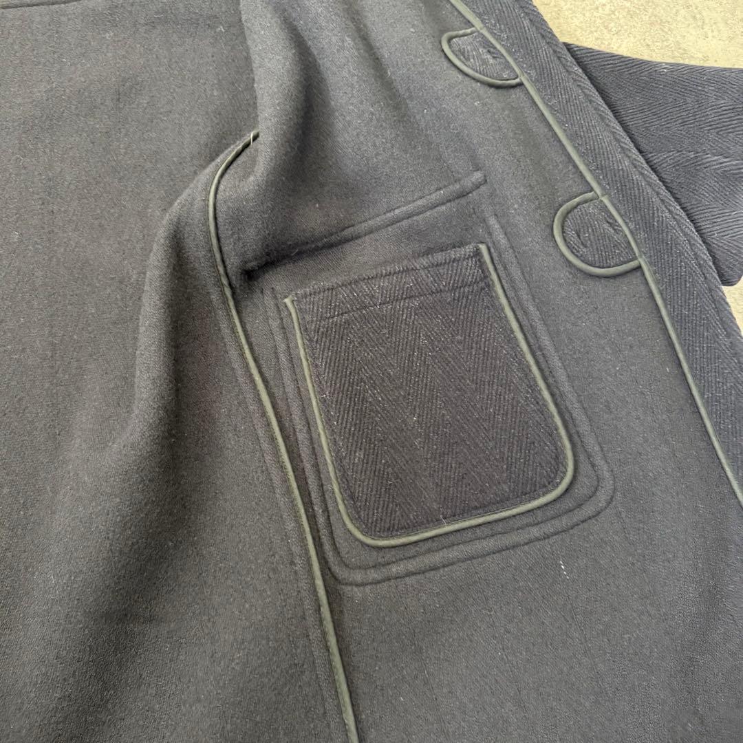 90s グローバーオール キングストン ヘリンボーン ダッフルコート ネイビー