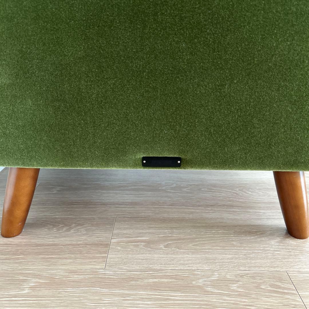 カリモク60 ロビーチェア　モケットグリーン 3シーター