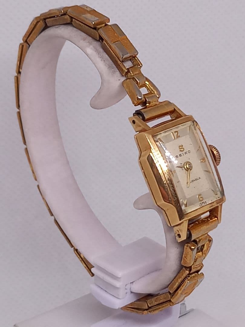 SEIKO K18ゴールド 時計　レディース　Sマーク　蛇　ART DECO