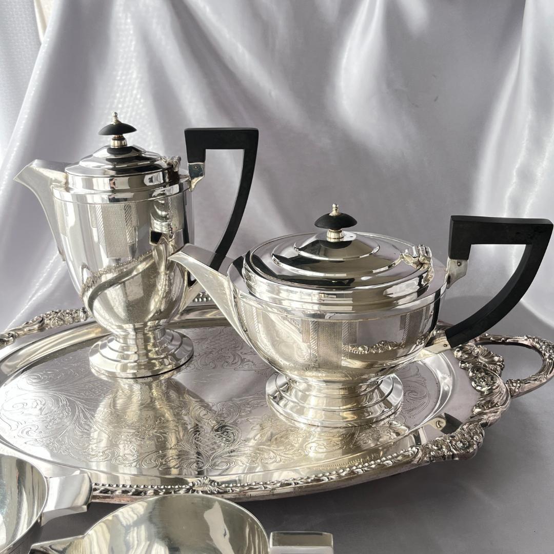 【Walker & Hall】 アールデコのティーサービス 4点