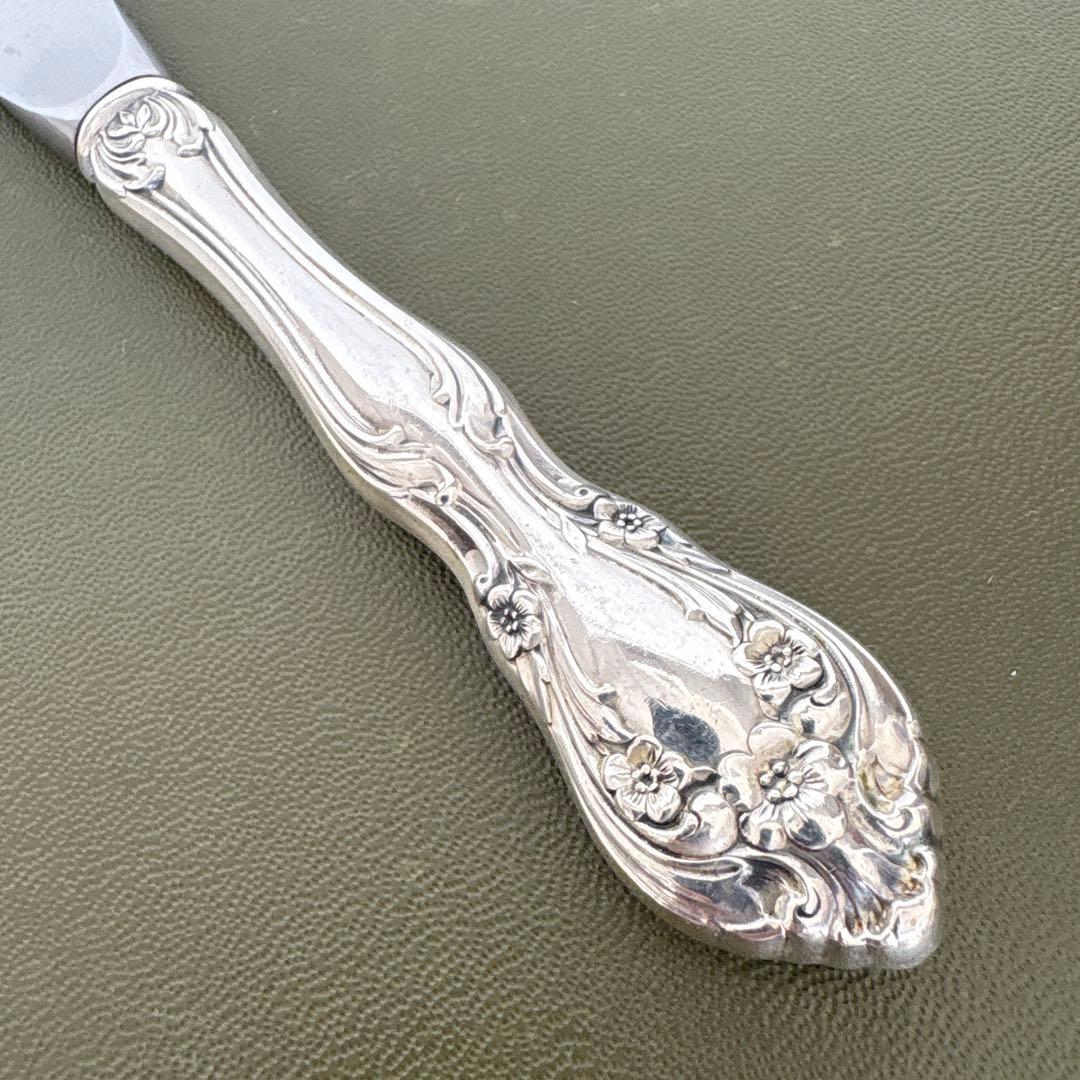 ビンテージ　ALVIN STERLING ナイフ　純銀　Chateau Rose