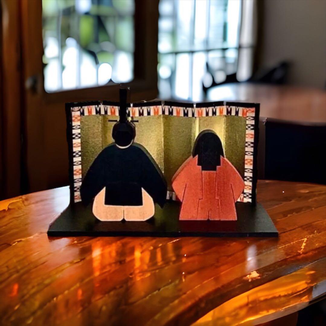 廃盤品 立ち雛 ひな人形 ウッドハウス 岩渕正・咲子  郷土玩具 木目込人形