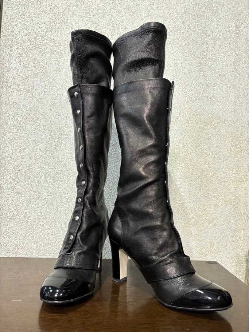 ななページ:CHANEL: ロングブーツ　サイズ23.5cm