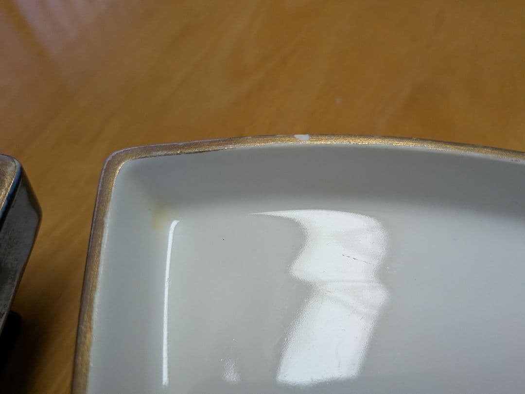 有田焼 昭栄作 扇面皿(半月皿)+のぞき8枚セット/高皿でおしゃれ