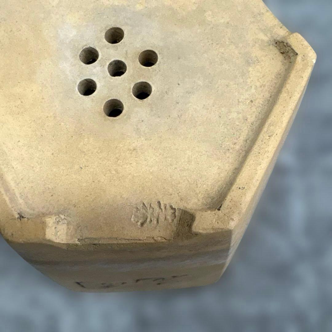 中国鉢2点セット！　刻印入りと針彫りの支那鉢　盆栽