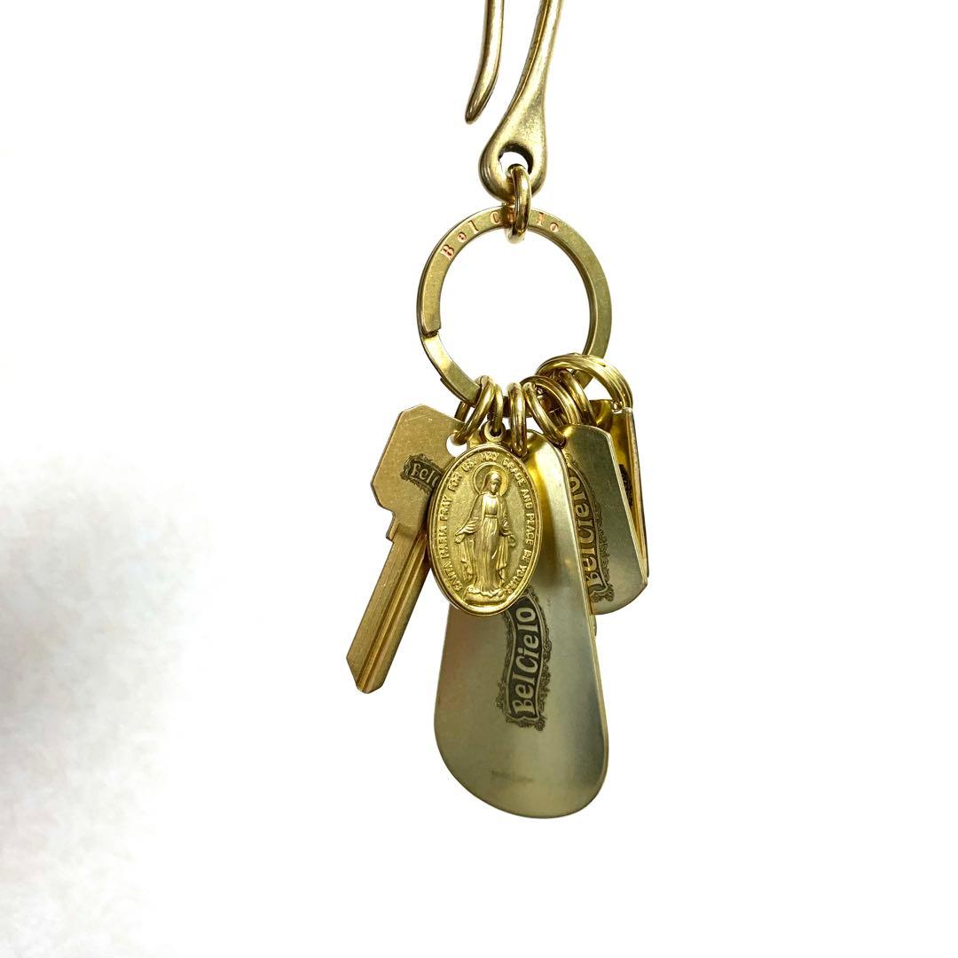 Bel Cielo　真鍮製　スモールシューホーンMIXキーホルダー