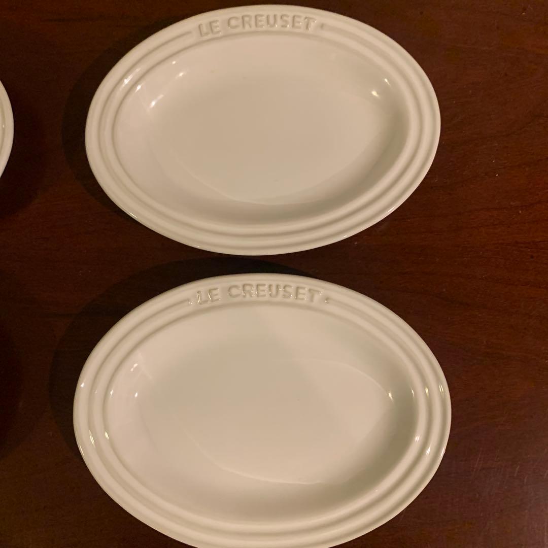 ルクルーゼ　ミニオーバルプレート　ホワイト４枚セット♪