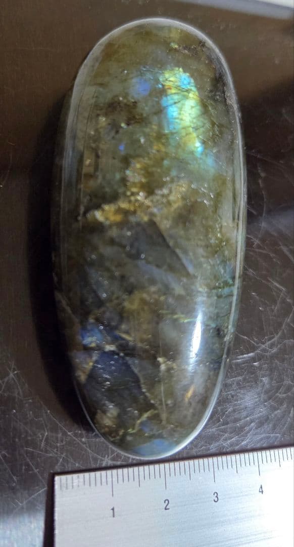 ラブラドライト　曹灰長石　87g　W30×D75×H22mm