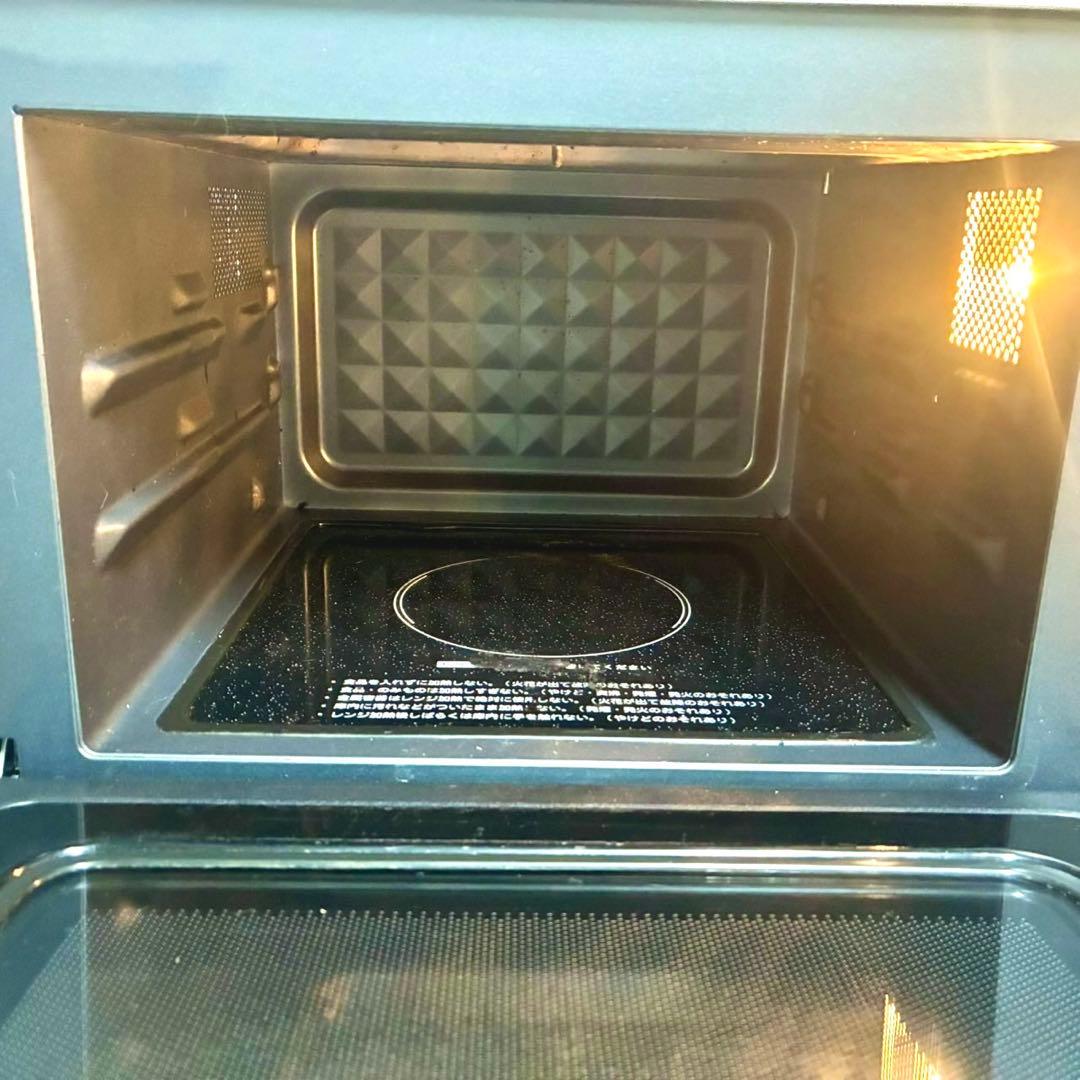 黒×ミラー調 アイリスオーヤマ オーブンレンジ 18L アイリスオーヤマ