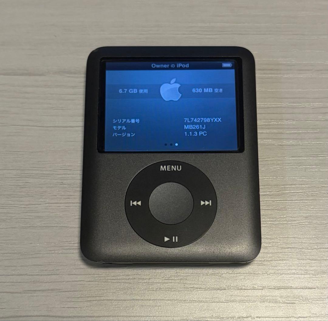 Apple iPod nano（第3世代）8GB USBケーブル付き　動作確認済