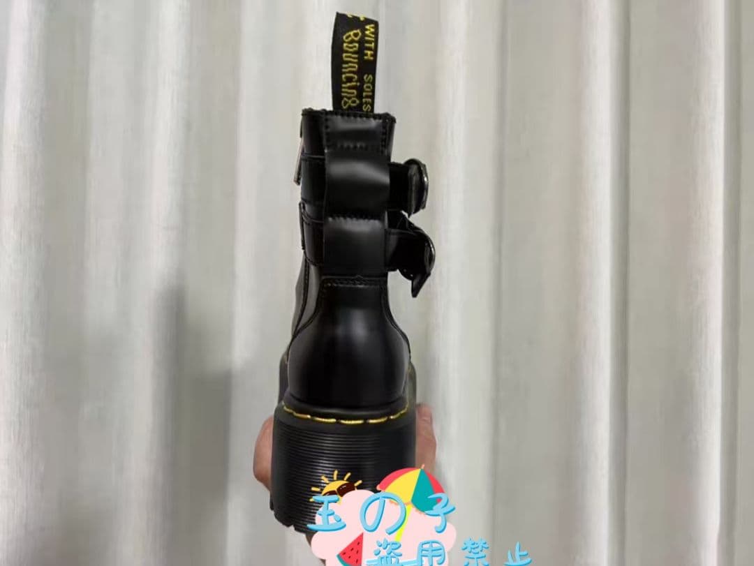 Dr. Martens ブラックブーツ 25CM 厚底