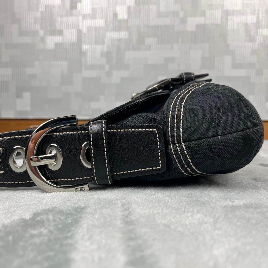 美品 Coach Soho Signature Bag Black