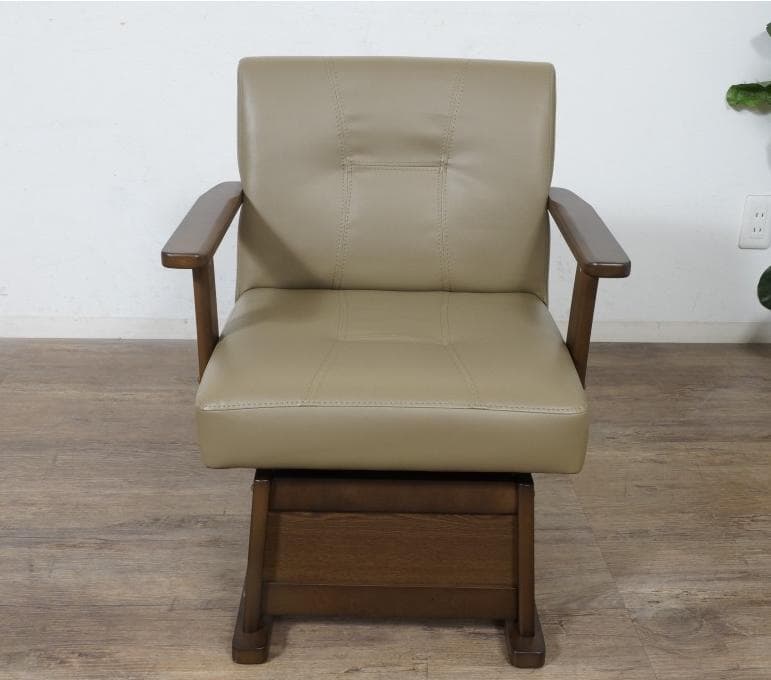 ベル　高級　肘あて付き　回転チェアー　高さ調節２段階 事務椅子　こたつ椅子