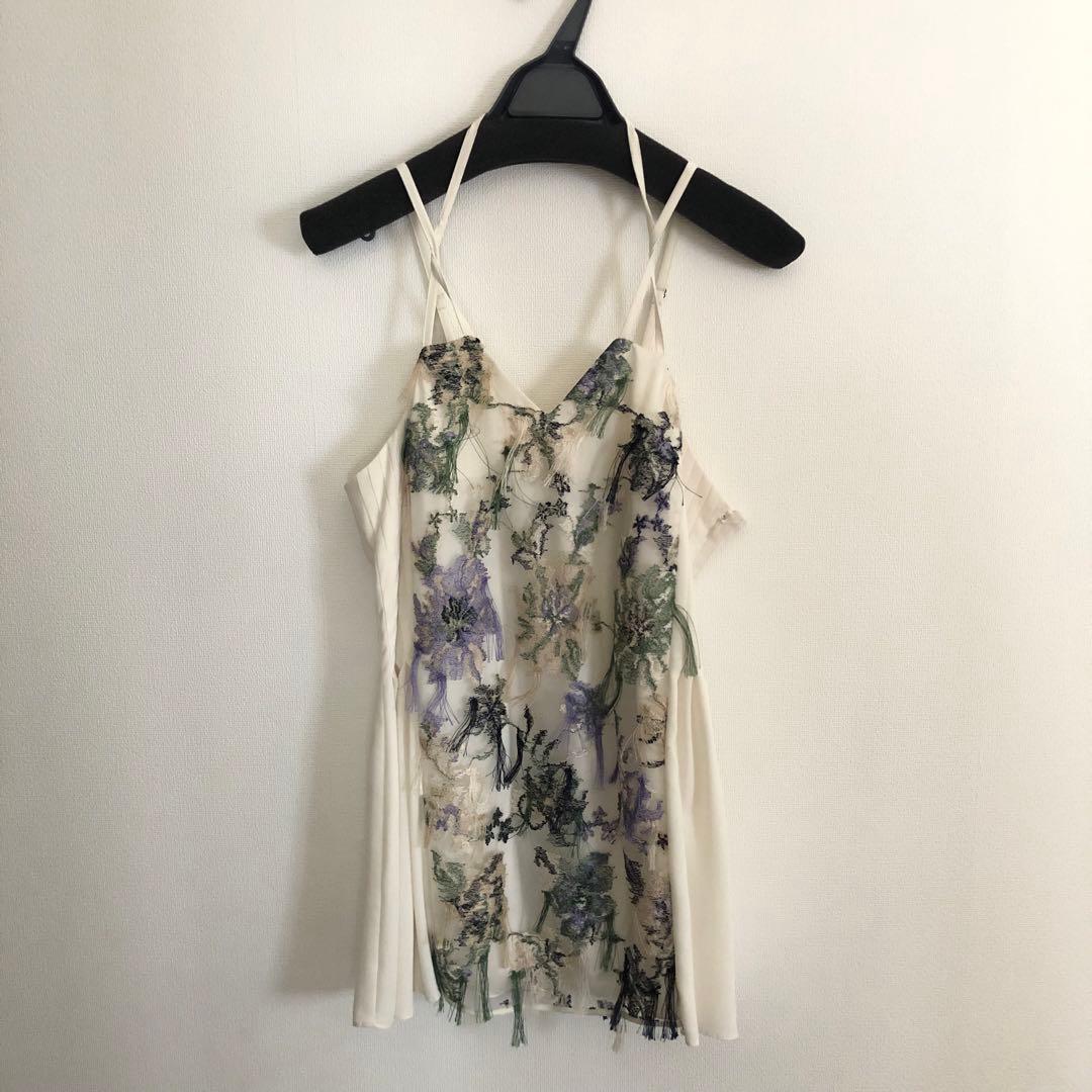トップス MURRAL Floating flower lace camisole top