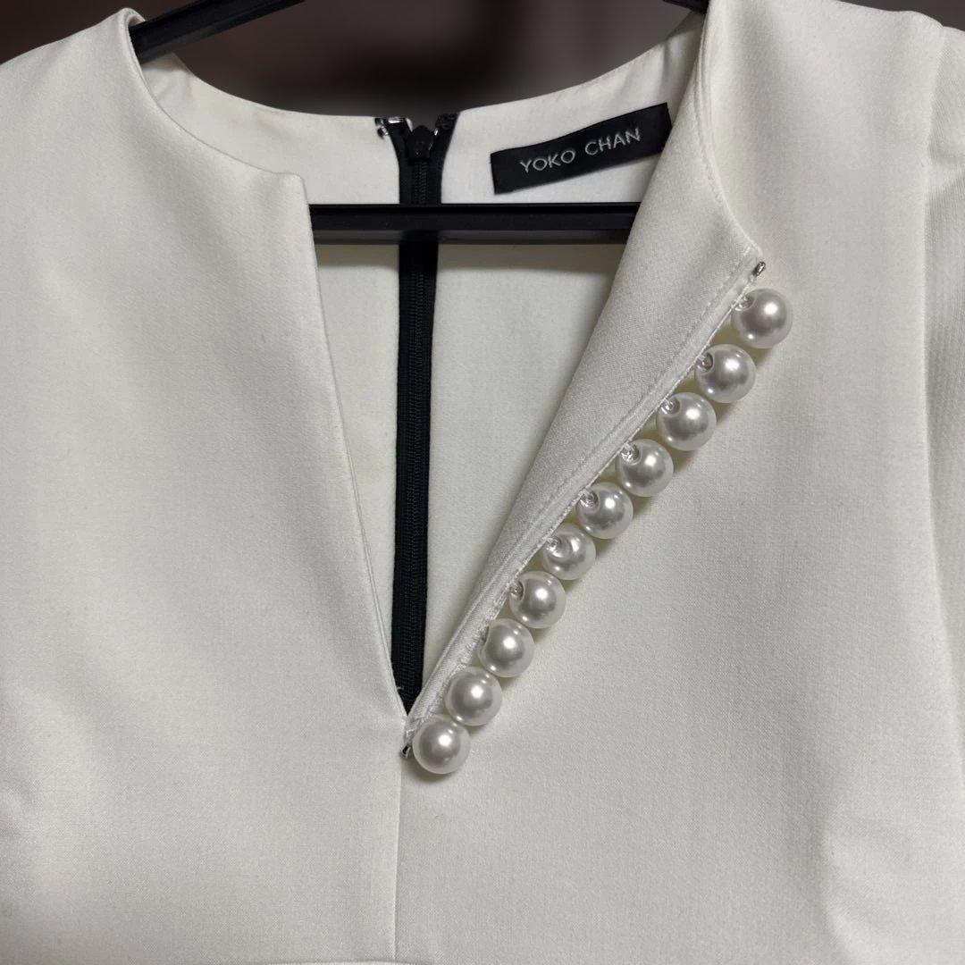 YOKO CHAN ホワイト 半袖 ワンピース 滝川クリステルさん着用