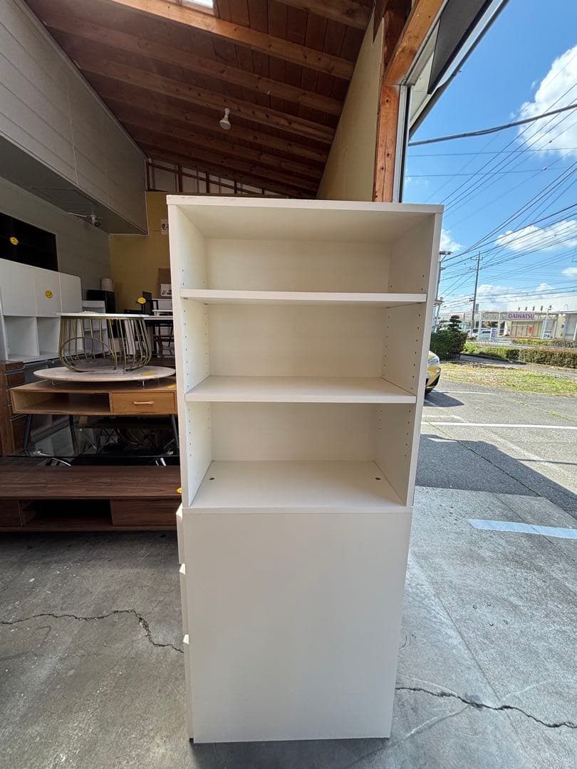 デスクサイド収納ラック ホワイト