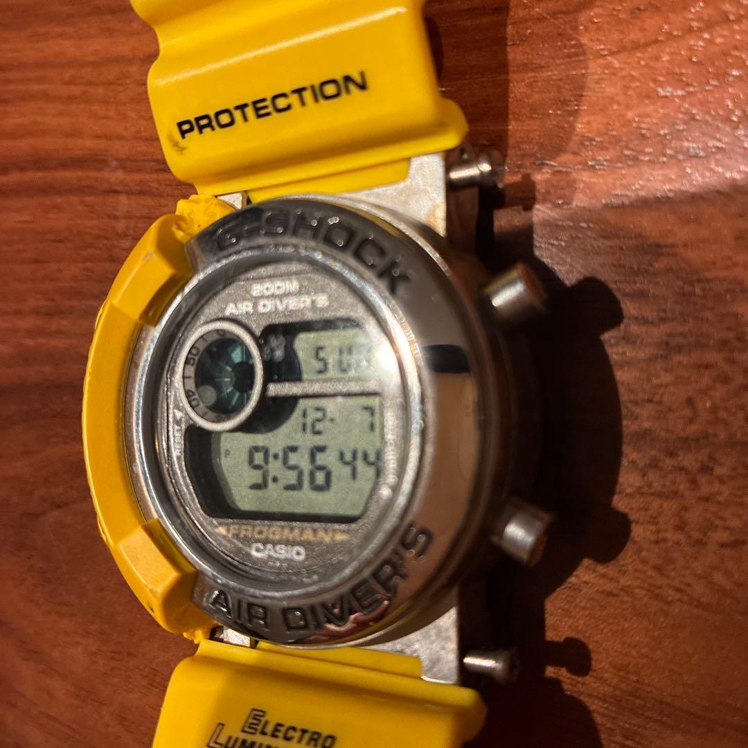 G-SHOCK FROGMAN イエロー 本体のみ（ベルト破損）　フロッグマン