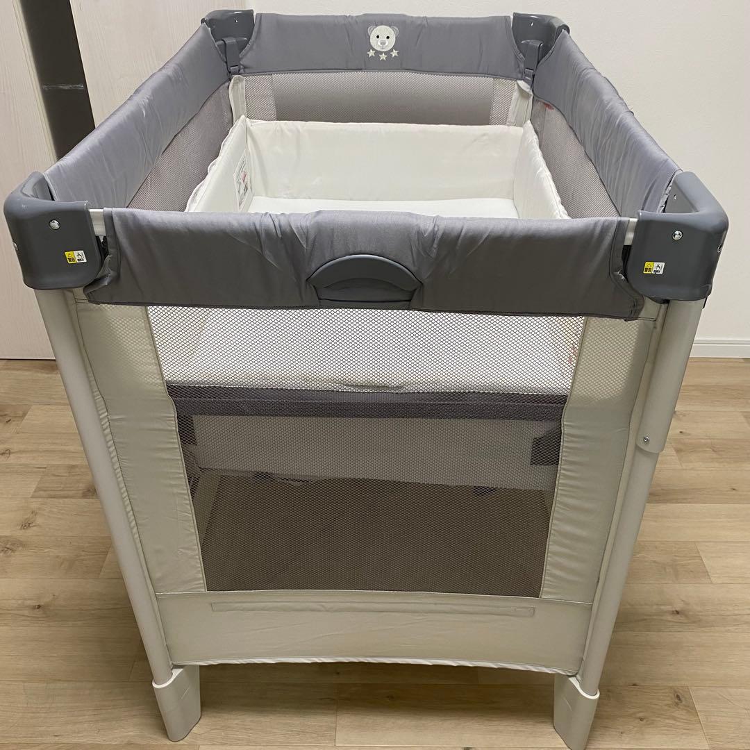Aprica アップリカ　ベビーベッド ココネルエアー グレーベアー
