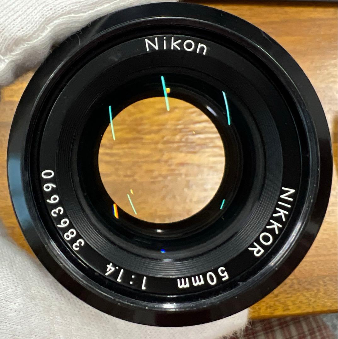 ニコン　単焦点レンズ　Ai　NIKKOR　50mm　f1.4　リアキャップ付き