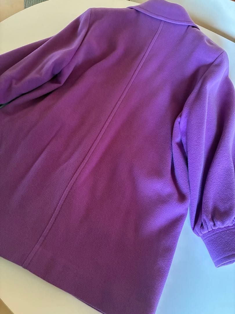 ピ*タ様 レオナール11号カシミヤ混コート パープル裏地シルクLEONARD