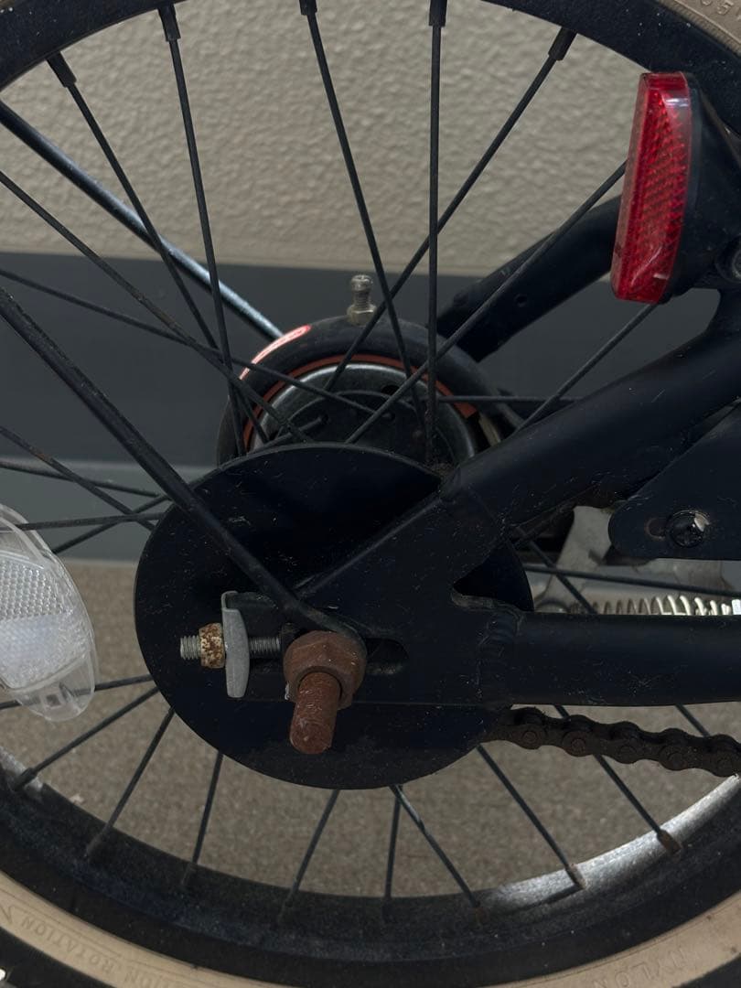 子供用自転車 ブラック the Park補助輪付き