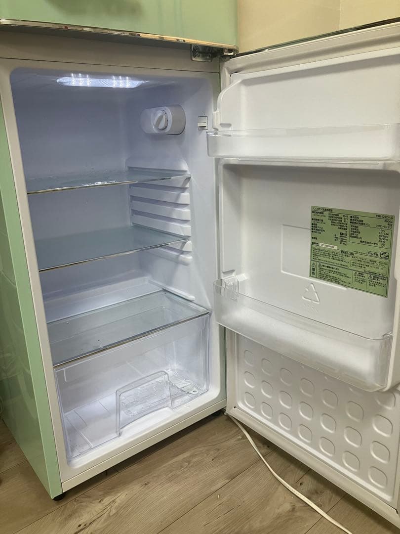 アイリスプラザ 冷蔵庫 114L 小型 ライトグリーン PRR-122D-LG