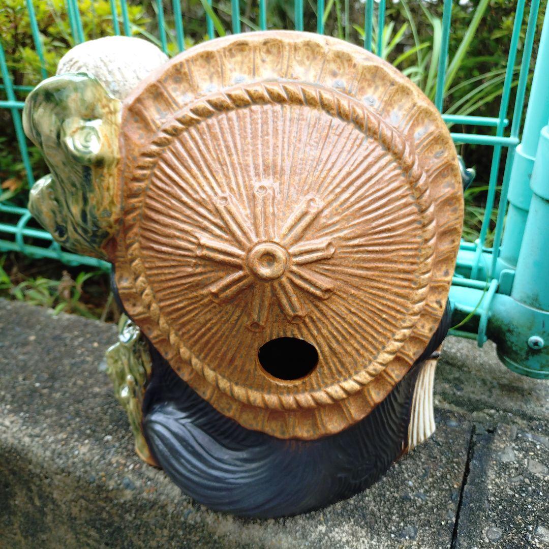 信楽焼　2個セット9号ふくろう蛙付き狸　タヌキ　たぬき