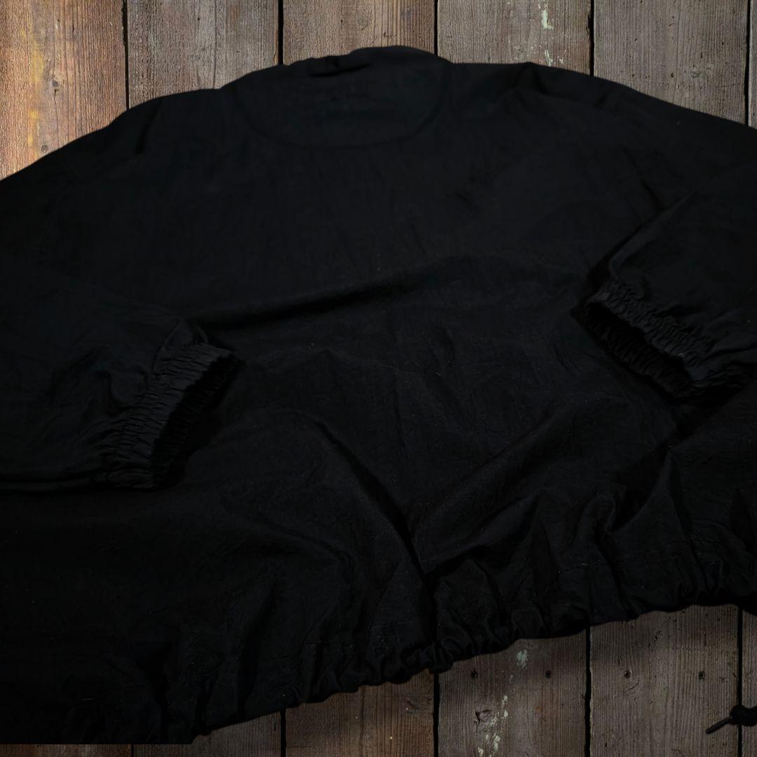 90s　モックネック　ナイロンプルオーバー　アイオワ州　カレッジプリント　裾絞り