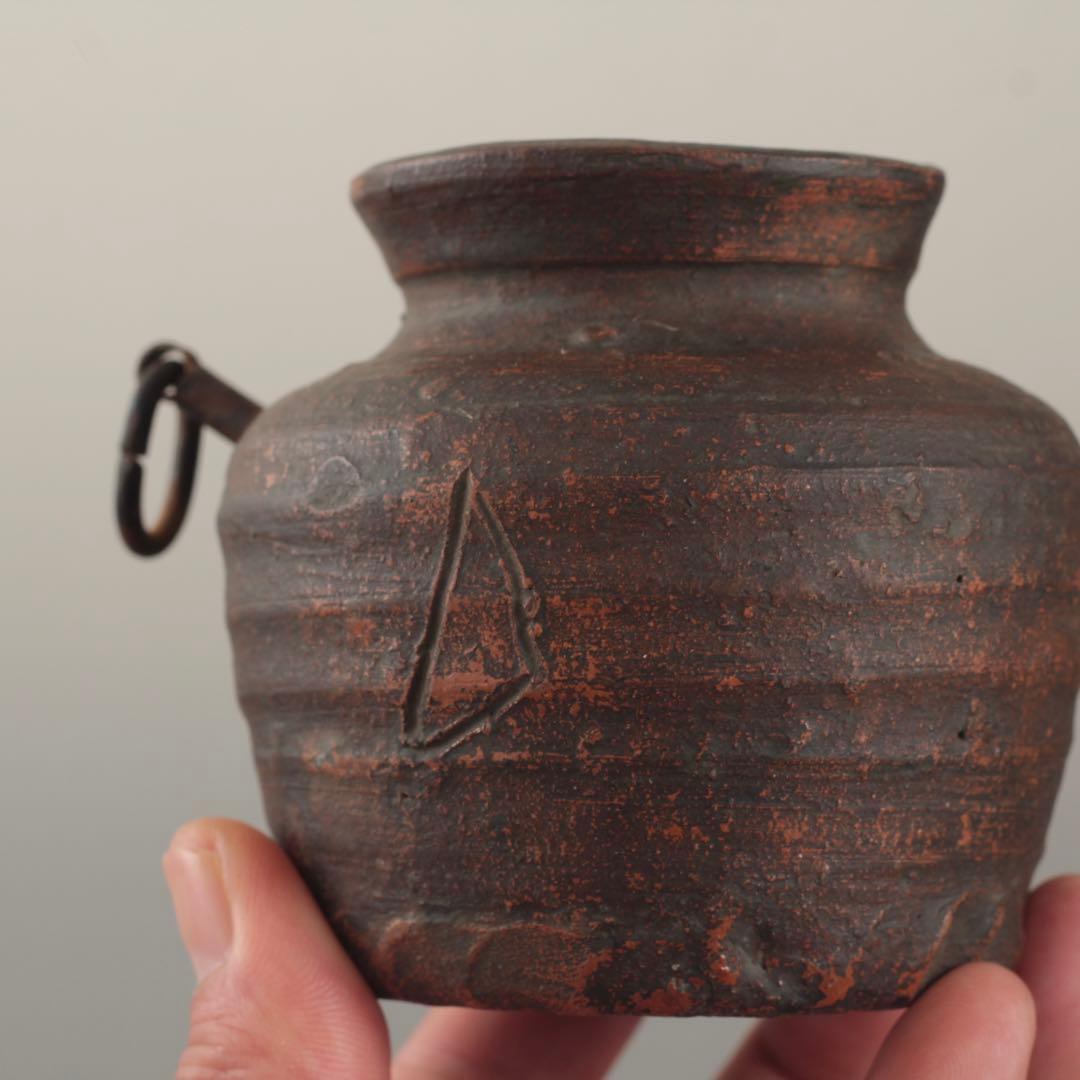 古備前 雀口 掛花入 小徳利 古備前鳶口 古美術 古道具 アンティーク 備前徳利