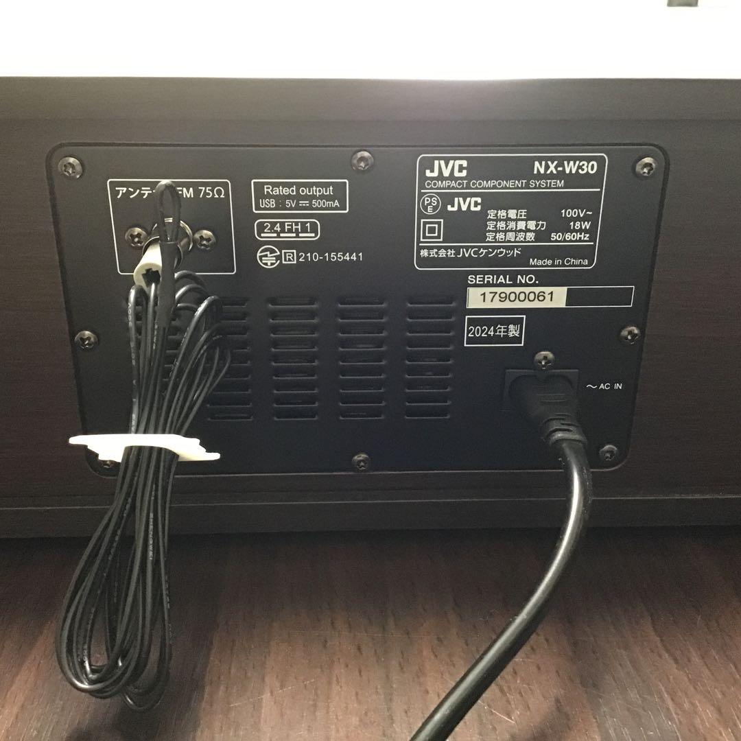 ほぼ新品、JVC NX-W30 ミニコンポ Bluetooth対応２０２４年製