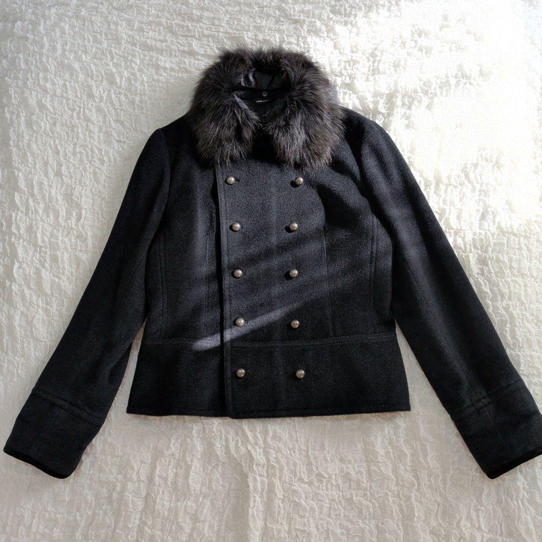 コムサデモード ナポレオンコート シルク アンゴラ ウール 大きいサイズ15号