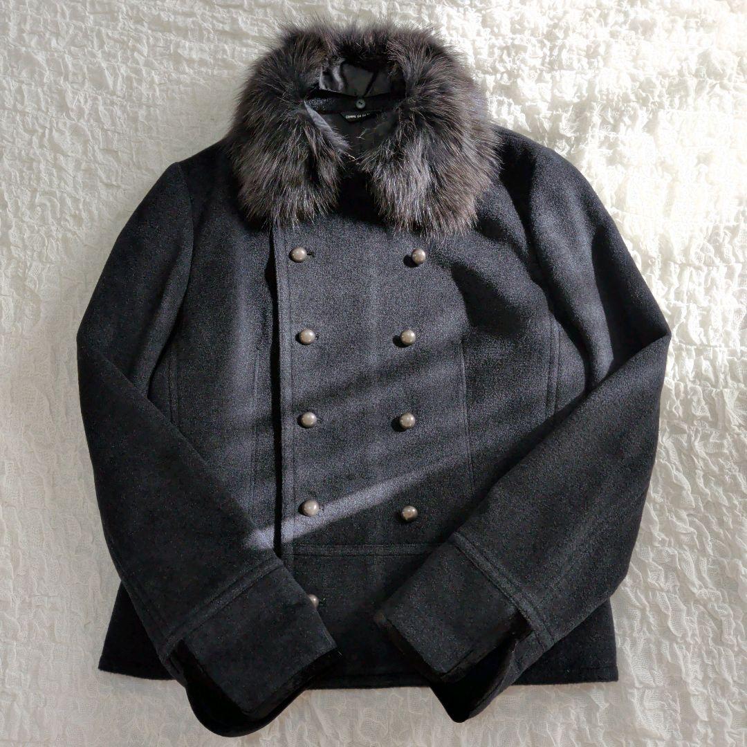 コムサデモード ナポレオンコート シルク アンゴラ ウール 大きいサイズ15号