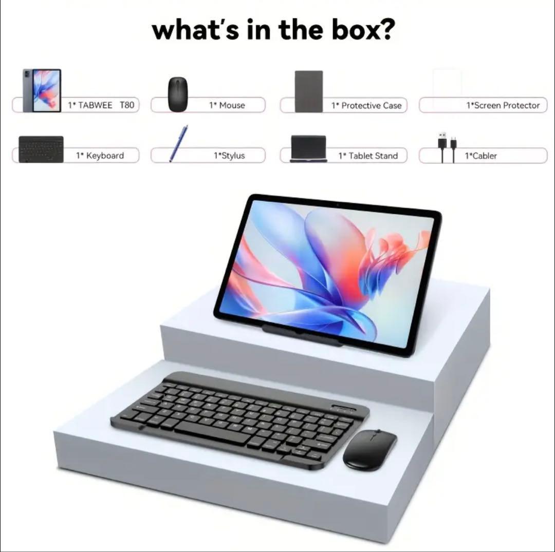 Tabwee T80 android15 10.1インチ タブレットPC