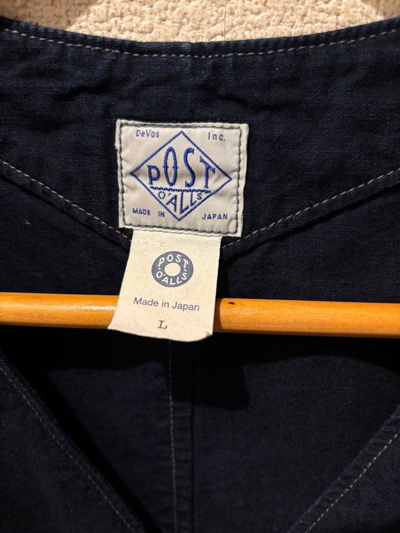 ポストオーバーオールズ ロイヤルトラベラーベスト 定価42,900円ネイビー L