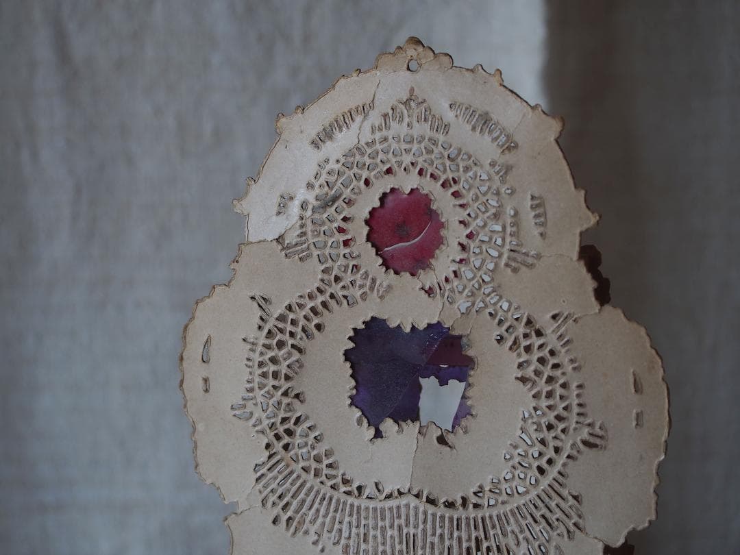 天使と花の装飾のペーパーデコレーション ヴィクトリアン期ペーパークラフトK400