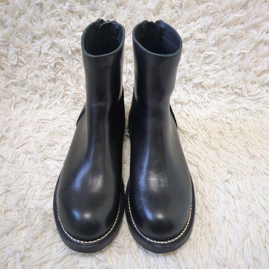 ⭕️美品⭕️　カドヤ　エレファンタス　バックジップブーツ　ブラック　25
