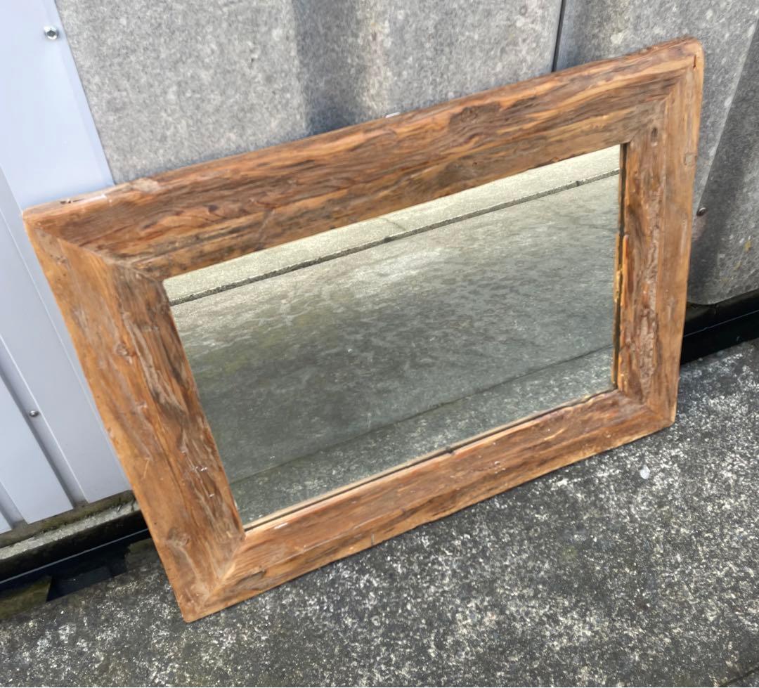 ビンテージ/古材/大型ミラー/ウォールミラー/壁掛けミラー/鏡/ミラー/店舗什器