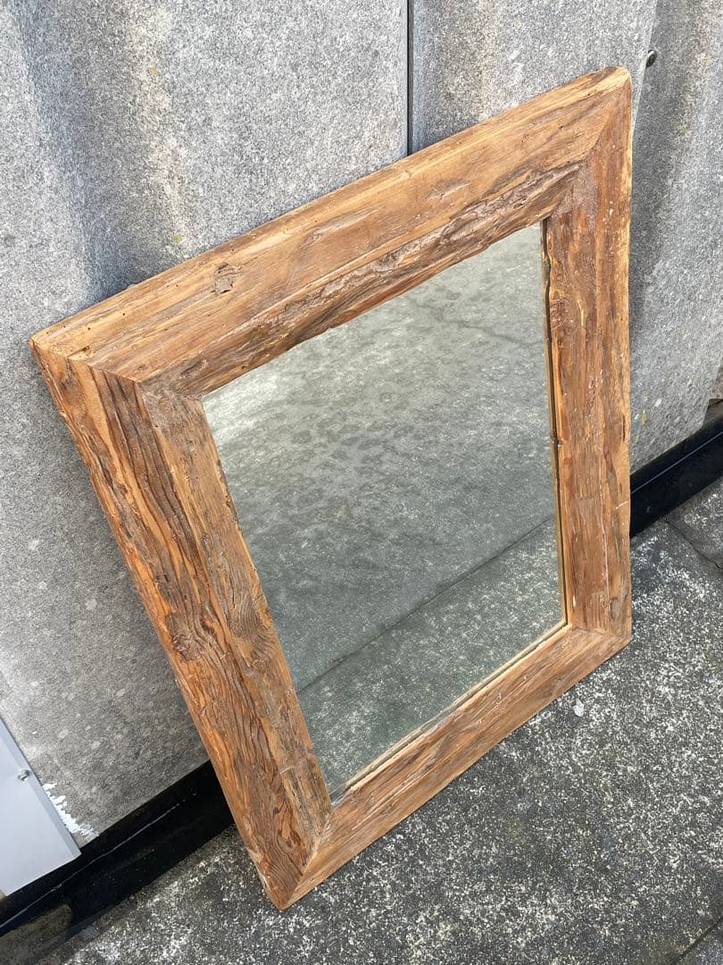 ビンテージ/古材/大型ミラー/ウォールミラー/壁掛けミラー/鏡/ミラー/店舗什器