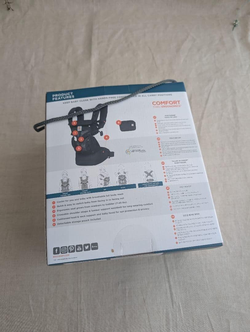 新品　ergobaby OMNI 360 クールエアーメッシュ　抱っこひも