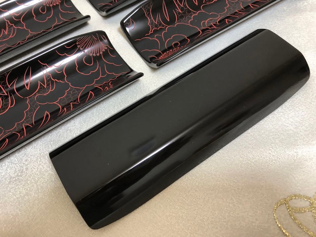 伝統工芸士 山本勝作 越前塗 おしぼり５枚セット （未使用）