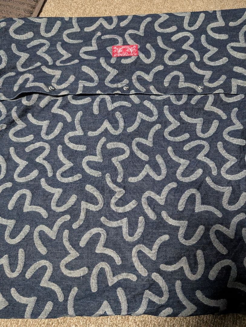 EVISU エヴィス　カモメ柄　デニムクッションカバー